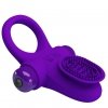 Wibrujący pierścień erekcyjny z masażerem Pretty Love Vibrant Penis Ring II fiolet